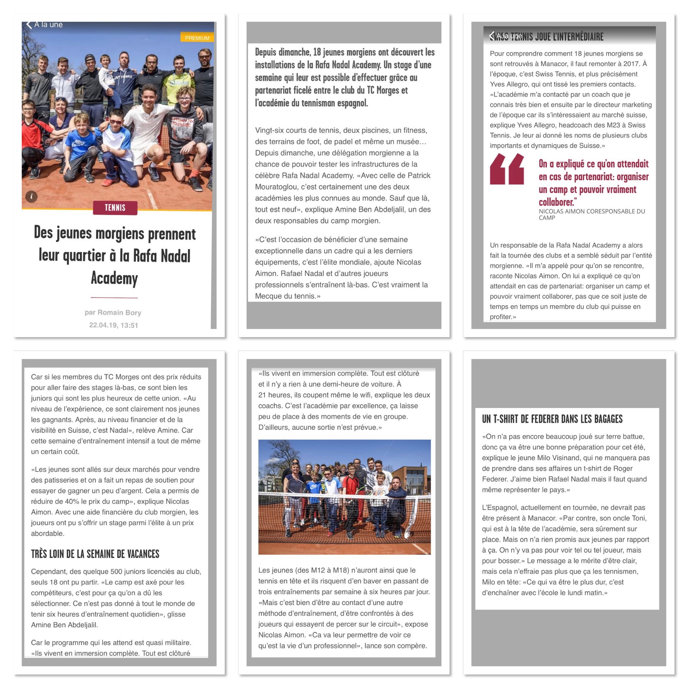 Article journal la côte