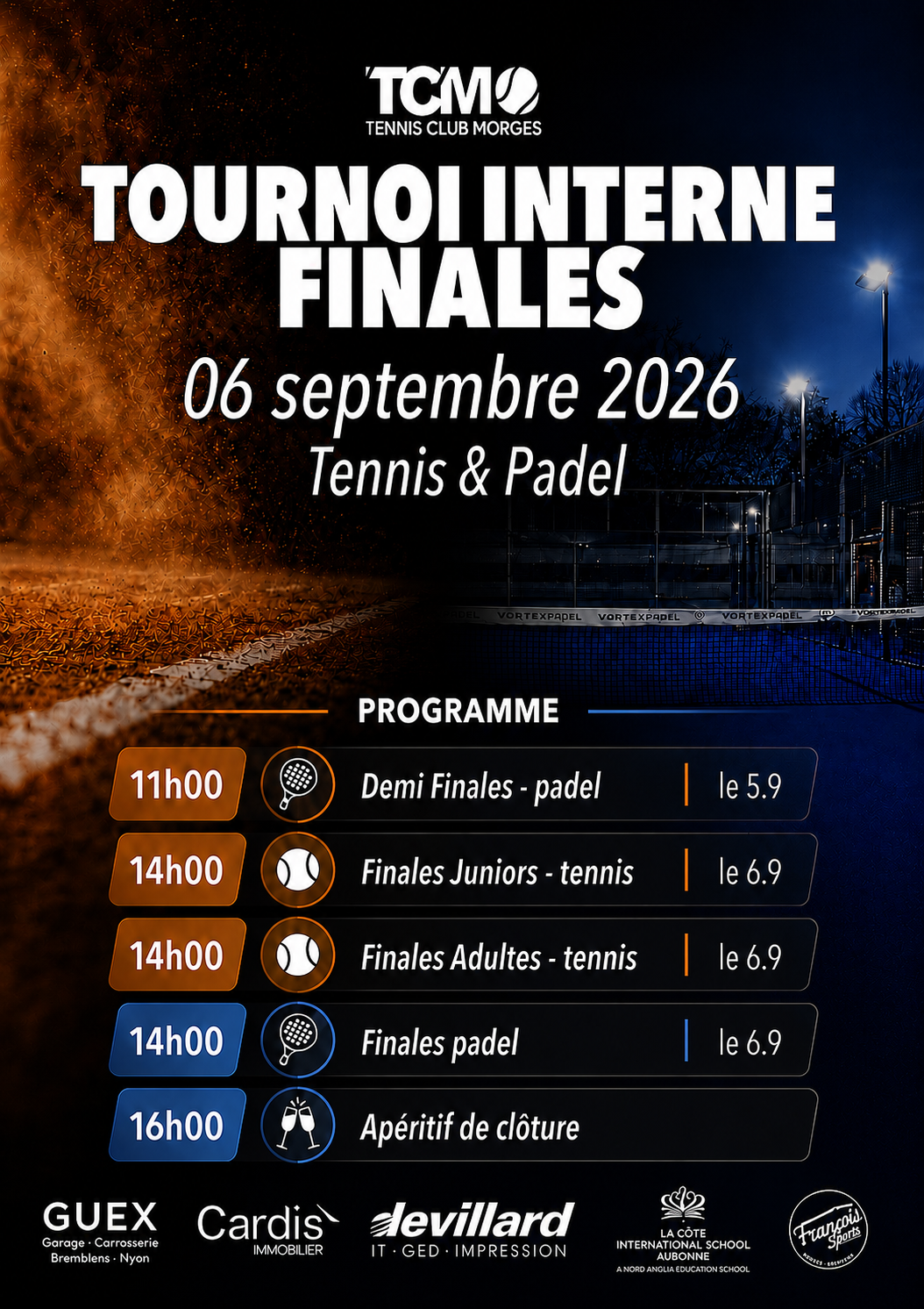 programme tournoi interne 2026